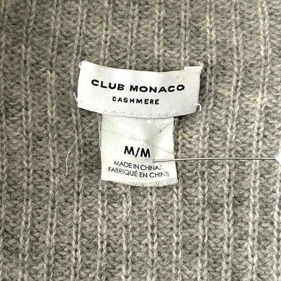 Club Monaco Light Grey Turtleneck Cashmere Sweater Sz M - Picture 6 of 7